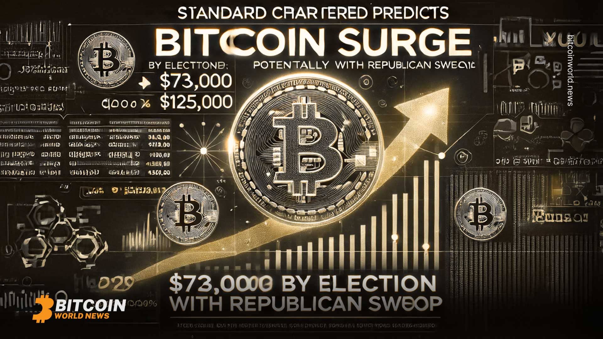 Standard Chartered Predicts Bitcoin Surge: $73,000 by Election, Potentially $125,000 with Republican Sweep