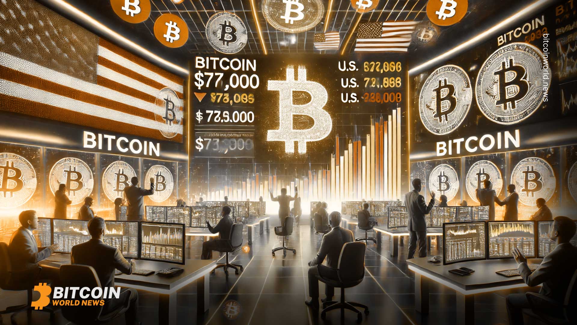Bitcoin Hits $77K, Sets New All-Time High Following U.S. Election Results