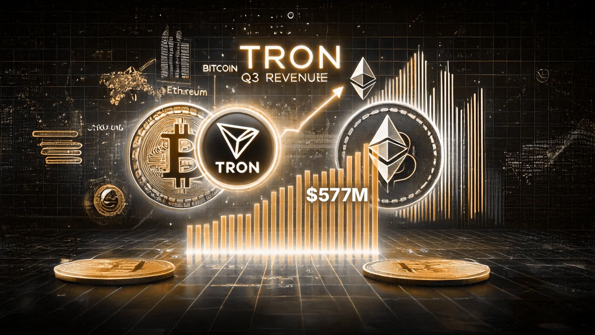 TRON's Q3 Revenue Hits $577M, Surpassing Bitcoin and Ethereum
